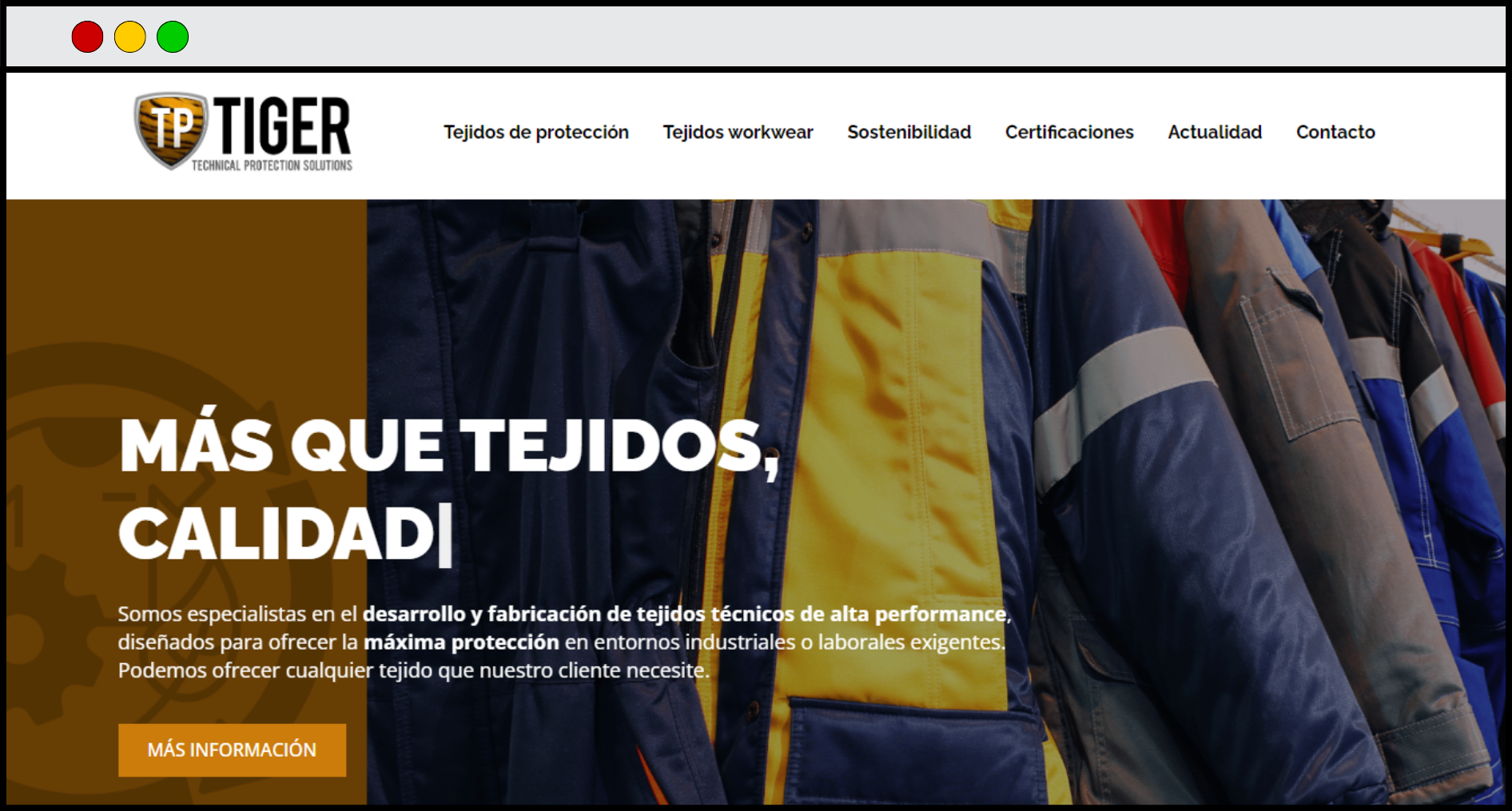 Portada de Página Web de Technitiger
